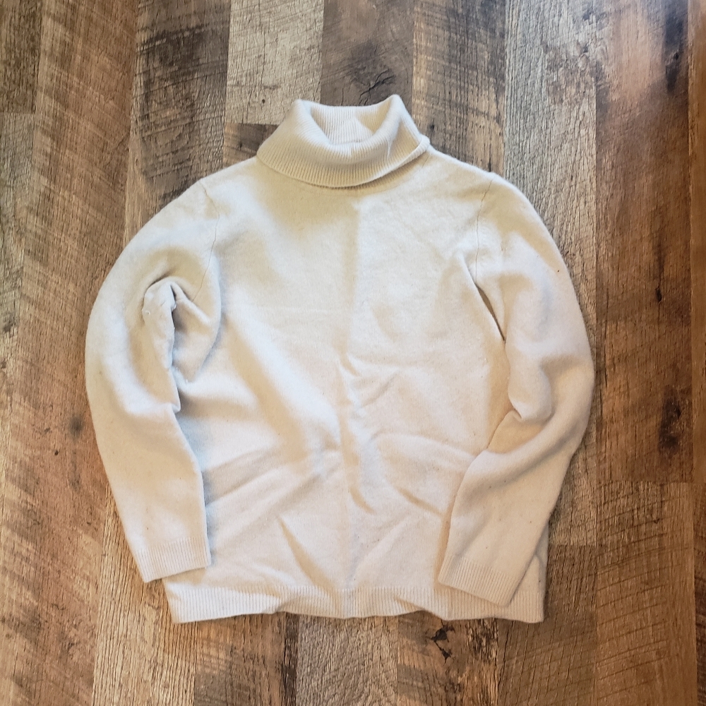 Charter Club Cream Cowl Neck Sweater